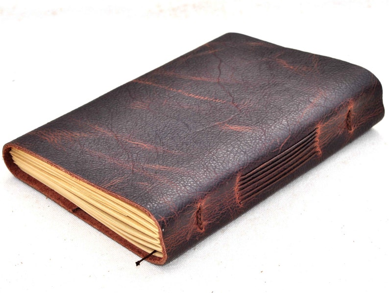 Personalized Unique Leather Journal gift for him for herfree Initials image 4