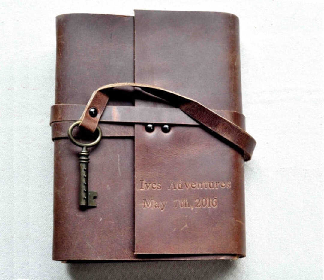 Personalized Monogrammed Notebook Leather Travel Diarysketchbook ...