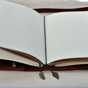 Diario di viaggio in vera pelle ricaricabile, diario vintage in formato A5, quaderno in pelle immagine 3