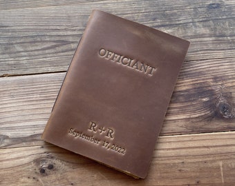 Libro de oficiante de boda personalizado, cuaderno de oficiante, regalo de oficiante, regalo de oficiante de cumpleaños