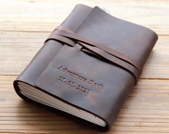 Personalisiertes Notizbuch aus Leder, Geburtstagsgeschenk für den Mann, Tagebuch für Männer, personalisiertes Ledertagebuch für Männer