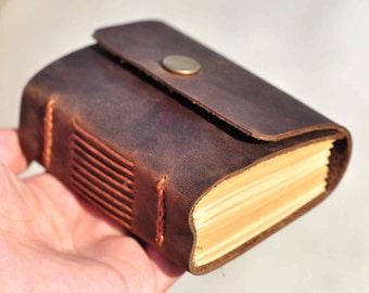 Notegrafia, diario in pelle, taccuino in pelle, guestbook fatto a mano, diario di viaggio, regalo per il tuo amante Timbro gratuito