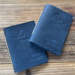 Personalized His and Her Vow Books, Vows Book ,Wedding Vows Booklet, Personalized WeddingGift