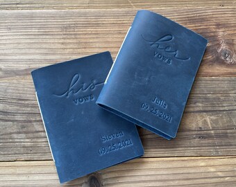 Personalized His and Her Vow Books, Vows Book ,Wedding Vows Booklet, Personalized WeddingGift