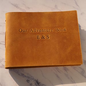 Personalized Photo Scrapbook, Leather Scrapbook, Adventures Book, Anniversary Gift