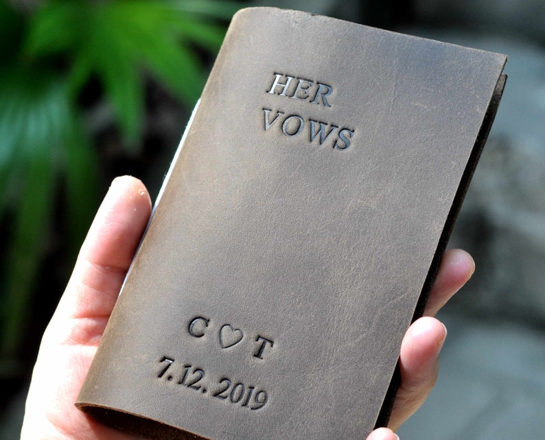 Wedding Vows Personalzied Rustic Vow Books Marriage Vow Books