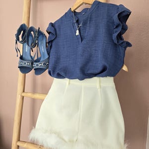 Denim blouse Etsy Mexico