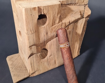 Reclaimed Wood Cigar Holder - Unique Cigar Holder, Ideal Gift for Cigar Lovers, Antique Cigar Stand, Real Men Cigar Lovers Gift