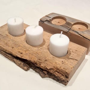 Reclaimed Wood Candle Holders - Tea Light - Votive Holder, Handmade Wooden tea light candle holders - Antique Wood