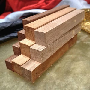 Wood Pen Blanks - 10 Pack - Mixed- Premium Grade Wood - American Chestnut, Black Walnut, Ambrosia Maple - Rare Wood Turning Pen Blanks