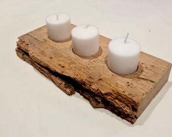 Reclaimed Wood Candle Holders - Tea Light - Votive Holder, Handmade Wooden tea light candle holders - Christmas Candle Stands