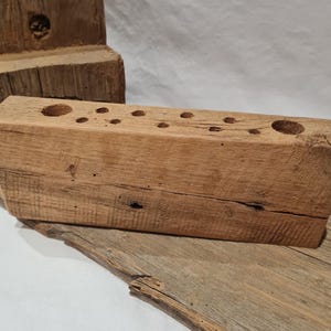 Antique Wood Pencil Holder, Reclaimed Wood Desk Organizer, Office Supply Holder, Rustic Decor, Teacher Gift, Pencil and Pen organizer