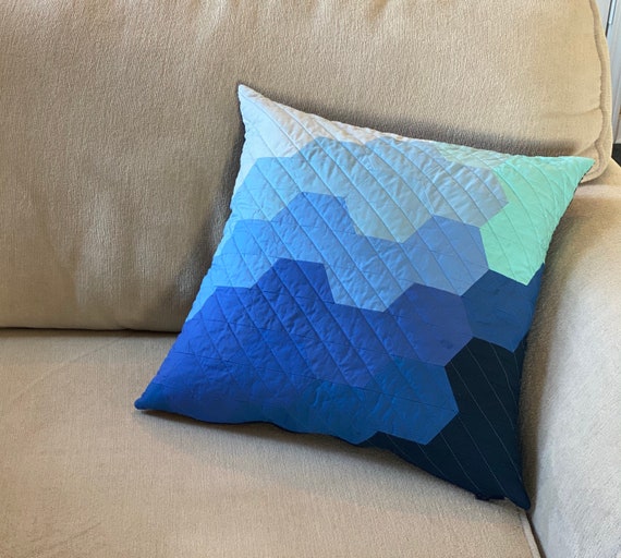 Modern Quilted Pillow Modern Throw Pillow Custom Pillow 18 Etsy