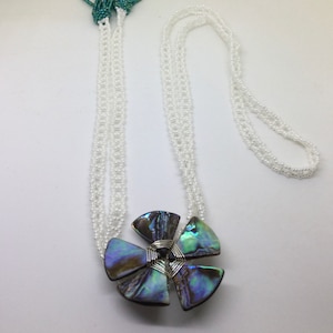 Abalone lariat necklace