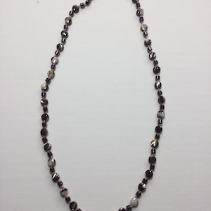 Knotted abalone shell necklace