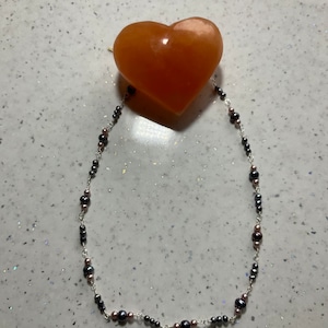 Delicate shell and cultured pearl rosary linked necklace