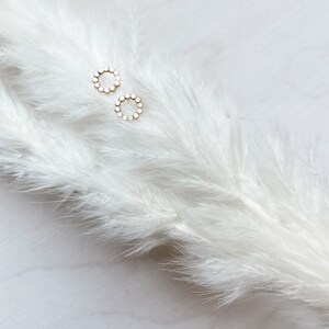 MINI circle stud earrings - handmade gold filled earrings - gold filled earrings - gold filled studs - circle earrings - simple circle studs