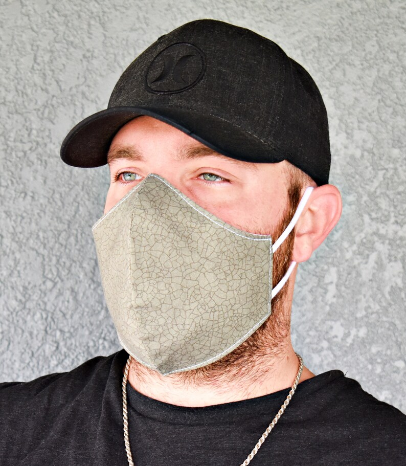 Face Mask USA Made Long Face Mask Wide Face Mask Double Etsy