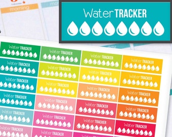 Planner Stickers Erin Condren Life Planner (Eclp) - 40 Hydration Water tracker stickers (#6030)