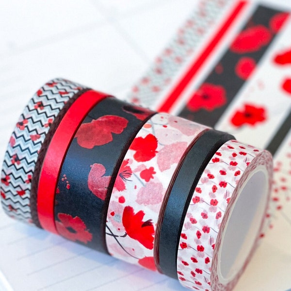 Black Washi Tape Etsy