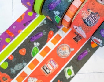 Halloween Candy October Scary Spooky Washi Tape. Planner Stickers Washi Planner Envy Subscription Box  - W018
