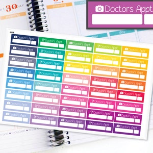 Planner Stickers Erin Condren Life Planner (Eclp) - 40 Doctors Appointment Health stickers (#6028)