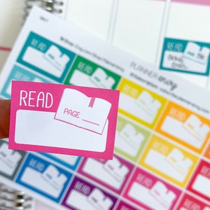 Reading To Read Page Marker Planner Stickers to be used with Erin Condren ECLP, Happy Planner, Recollections (#1047)