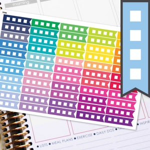 Planner Stickers Erin Condren Life Planner (Eclp) - 55 Flag square Checklist To Do Stickers (#7050)