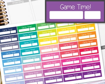 Game Time Sports Planner Stickers Erin Condren Life Planner (ECLP) - 40 Work Schedule Stickers (#6081)