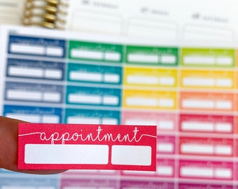 Appointment Planner Stickers Erin Condren Life Planner (ECLP) - 40 Work Appointment Stickers (#6097)