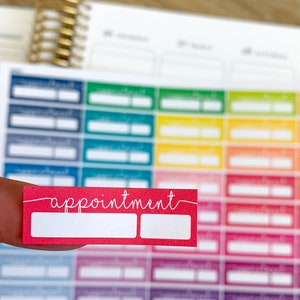 Appointment Planner Stickers Erin Condren Life Planner (ECLP) - 40 Work Appointment Stickers (#6097)