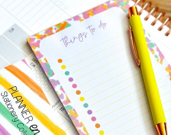 4x6 Rainbow Checklist Spring Notepad from our April 2024 Planner Envy Subscription Box.