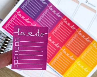 To Do List Checklist Planner Stickers to be used with Erin Condren ECLP, Happy Planner, Recollections (#4038)