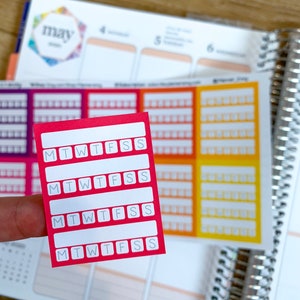 Habit Tracker Weekly Sidebar Multiple Habit Trackers Planner Stickers to be used with Erin Condren ECLP, Happy Planner Recollections (#4042)