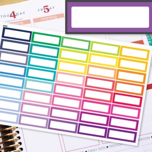 Blank Quarter Boxes Planner Stickers Erin Condren Life Planner (ECLP) - 40 Appointment Stickers (#6045)