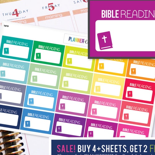 Bible Reading Planner Stickers to Be Used With Erin Condren - Etsy