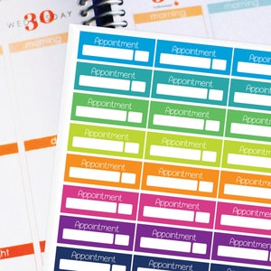 Planner Stickers Erin Condren Life Planner (ECLP) - 40 Appointment Stickers (#6000)