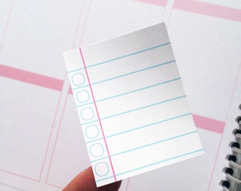 Planner Stickers Erin Condren Life Planner (ECLP) - 12 Full Box Notebook Paper Stickers (#4011)