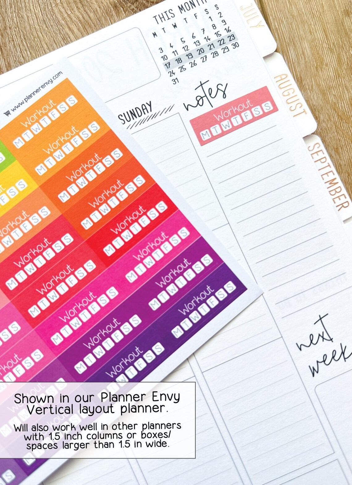 Workout Gym Habit Tracker Planner Stickers to Be Used With Erin Condren ...