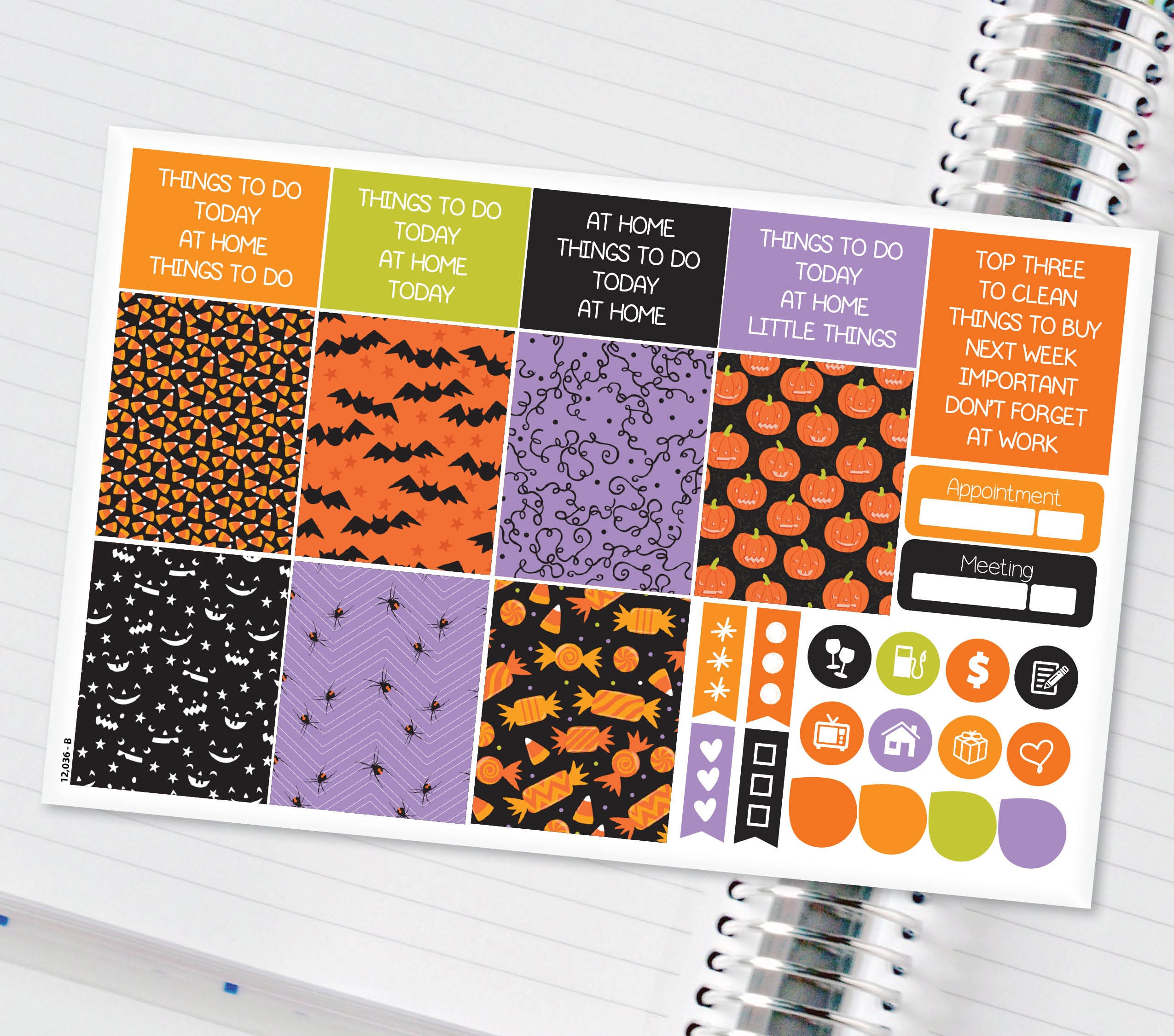 Halloween Party Planner Stickers Weekly Kit to Be Used With - Etsy