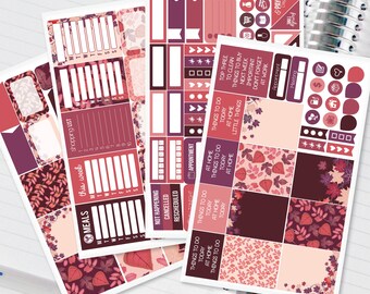 Pink Fall Harvest Planner Stickers Weekly Kit to be used with Erin Condren Vertical Life Planner (ECLP) - 134 Stickers (#12,044)