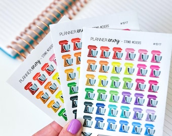 Stand Mixer Icons - Food & Cooking Stickers - Minimalist Planner Stickers - 3 Mini Sheets (#1517 - 3)