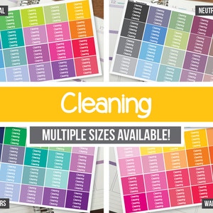 Cleaning Planner Stickers Headers - Erin Condren (ECLP) Happy Planner Recollections - Neutral Headers (#20020, #21020, #22020, #23020)