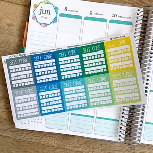 Self Care Habit Tracker Weekly Sidebar Planner Stickers to Be Used With ...