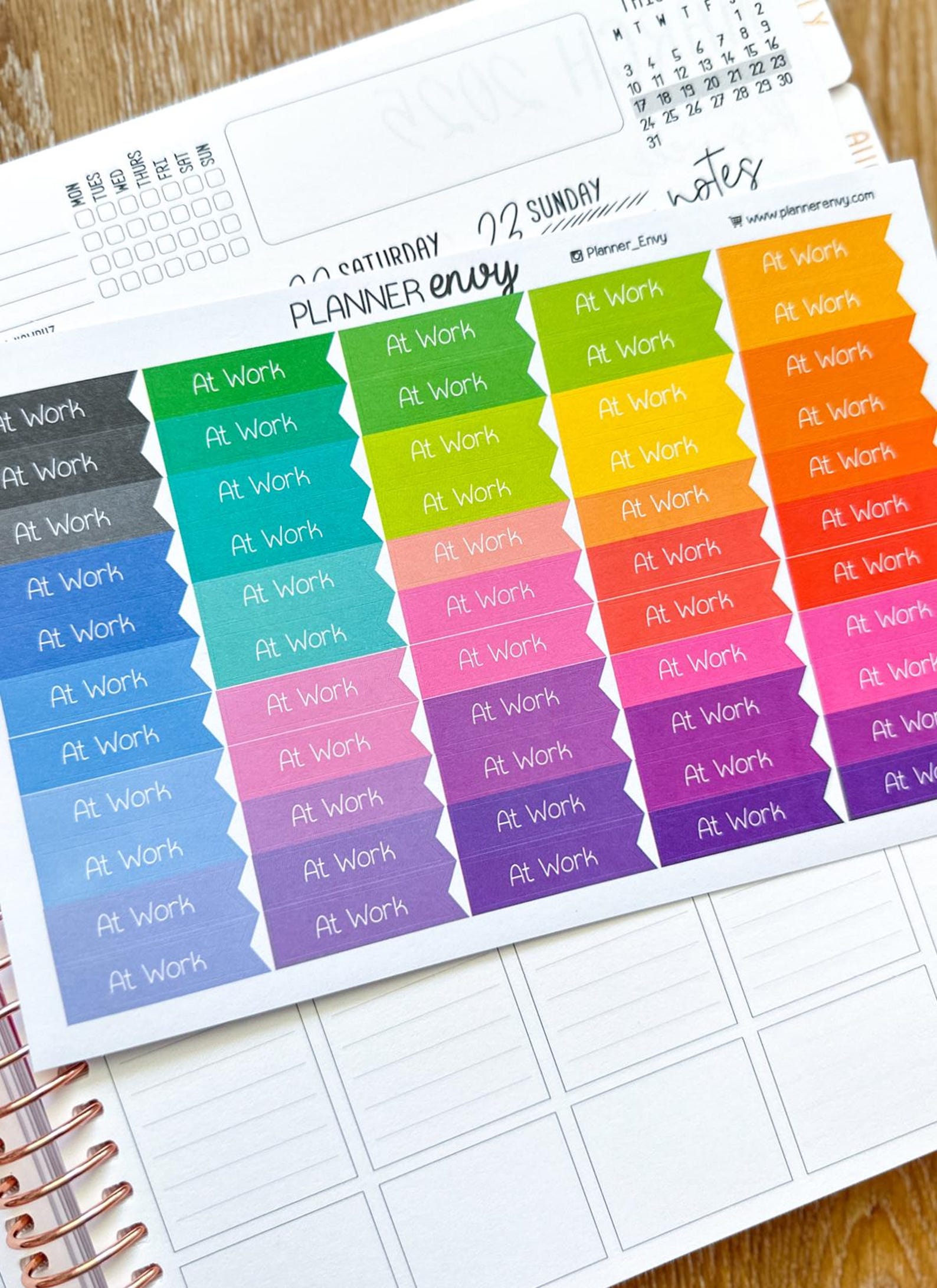 Planner Stickers Erin Condren Life Planner (eclp) - 55 at Work Flag ...