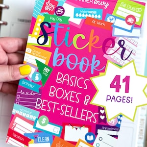 プランナーステッカーブック - 機能基本、ボックス、ベストセラー - 41枚