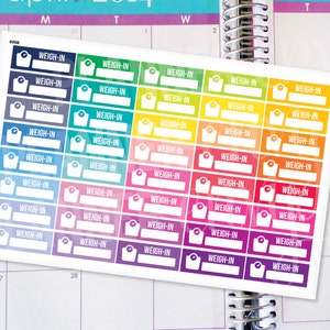 Planner Stickers Erin Condren Life Planner (Eclp) - 40 Work Out Fitness Exercise Weight Loss Stickers (#6008)