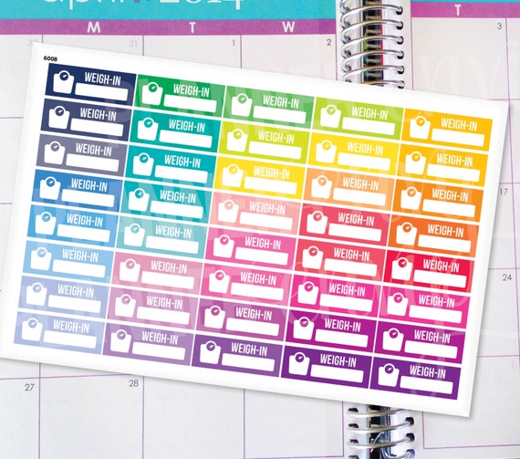 Planner Stickers Erin Condren Life Planner (Eclp) - 40 Work Out Fitness  Exercise Weight Loss Stickers (#6008)