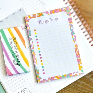 4x6 Rainbow Checklist Spring Notepad from our April 2024 Planner Envy Subscription Box. image 3