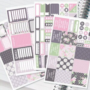 Shabby Chik Valentines Planner Stickers Weekly Kit to be used with Erin Condren Recollections & Happy Planner - 134 Stickers (#12,010)